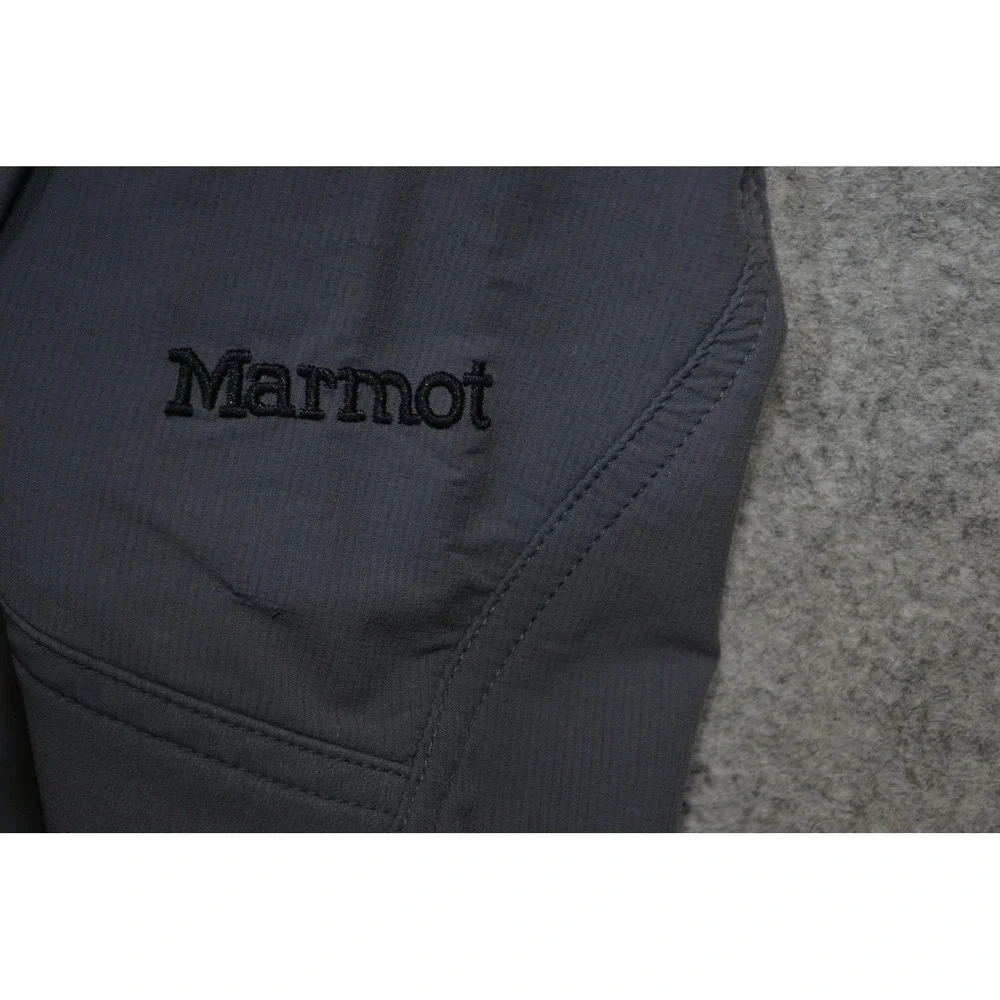 Marmot Pants Mens 30 Gray Softshell Trekking Hiking Climbing Zip Pockets 32x32